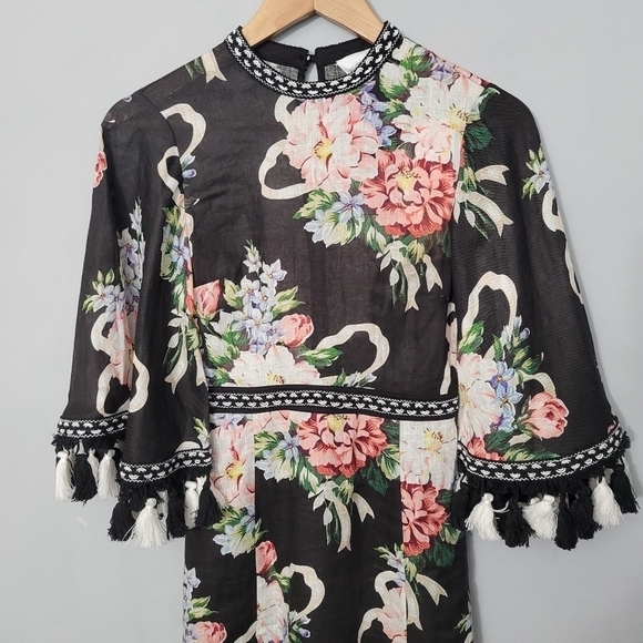 Alice McCall Black Magic Moments Linen Midi Dress NWT - Picture 5 of 15